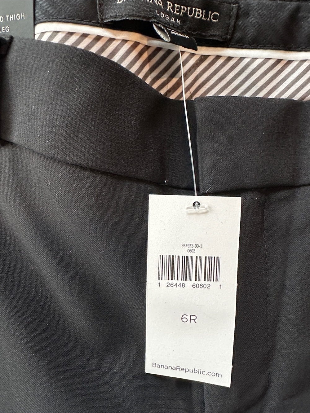 NWT Banana Republic Logan Black Tailored Wool blend Dress Pants 6 - Picture 4 of 9